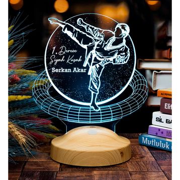 Sevgi Lambası Karate Tekvando Judo Sporcuya 3d Led Lamba