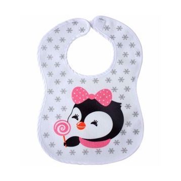 Sevi Bebe Cırtlı Havlu Penguen Mama Önlüğü