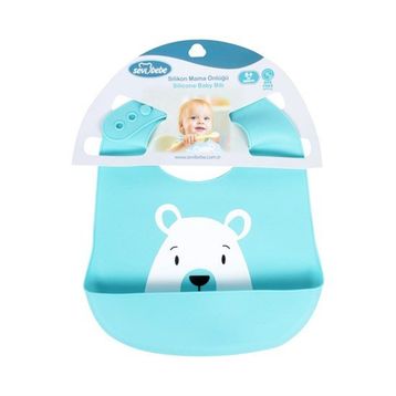 Sevi Bebe Desenli Silikon Mama Önlüğü
