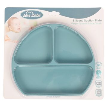 Sevi Bebe Mint Vakum Tabanlı Silikon Tabak