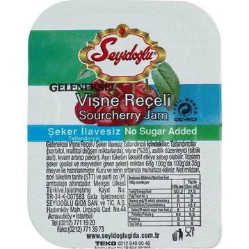 Seyidoğlu 20 gr Diyabetik Vişne Çilek Reçeli (100 adet)