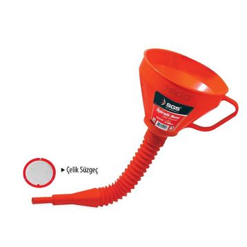 SGS 1.2 lt Çelik Süzgeçli Spiralli Huni