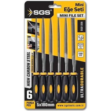 SGS 1358 6 Parça 5x180 mm Mini Eğe Seti