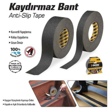 SGS 25 mm 15 mt Siyah Kaydırmaz Bant