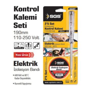 SGS 2'li Kontrol Kalemi-Elektrik Bandı Setİ