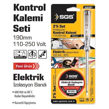 SGS 2'li Kontrol Kalemi-Elektrik Bandı Setİ
