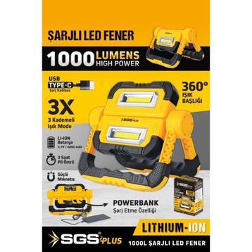 SGS 5057 500 mAh 1000 Lümen Fener