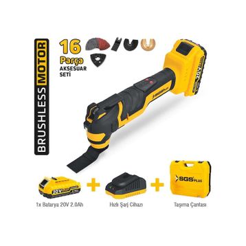 SGS 5435 20V 2 Ah Akülü Kesme Raspalama Zımpara Makinesi