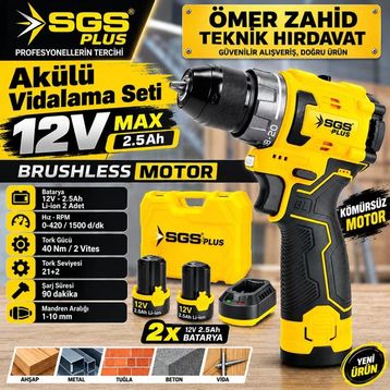 SGS 5529 20 V 2x2.5 Ah Akülü Vidalama