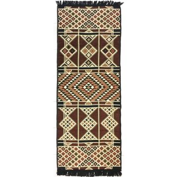 Shark Anatolia Baklava Kahve 70x190 cm Kilim
