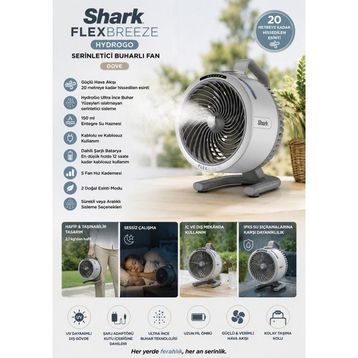 Shark FA050EUDV Flexbreeze HydroGo Dove Serinletici Buharlı Fan