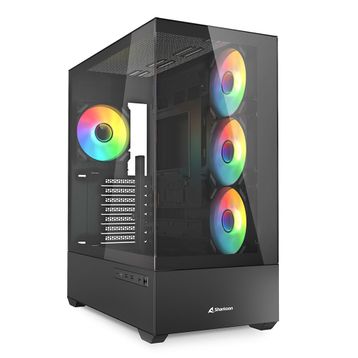 Sharkoon AK6 RGB Panoramik Cam ATX Gaming Bilgisayar Kasası