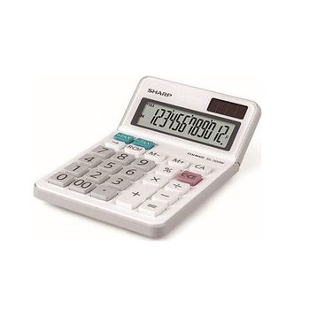Sharp EL-340W Siyah Beyaz 12 Hane Masa Üstü Hesap Makinesi