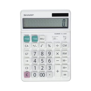 Sharp EL-340W Siyah Beyaz 12 Hane Masa Üstü Hesap Makinesi