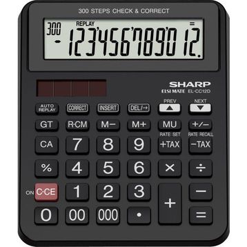 Sharp EL-CC12D 12 Hane İşlem Kontrollü Masaüstü Hesap Makinesi