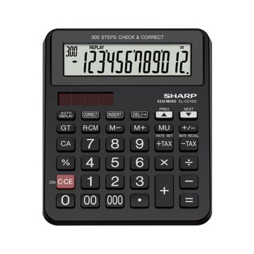 Sharp EL-CC12D 12 Hane İşlem Kontrollü Masaüstü Hesap Makinesi
