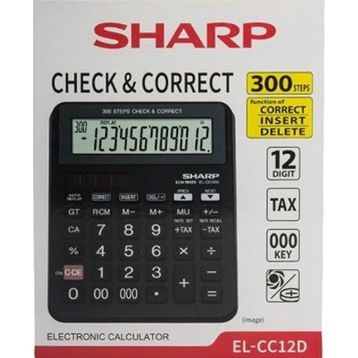 Sharp EL-CC12D 12 Hane İşlem Kontrollü Masaüstü Hesap Makinesi