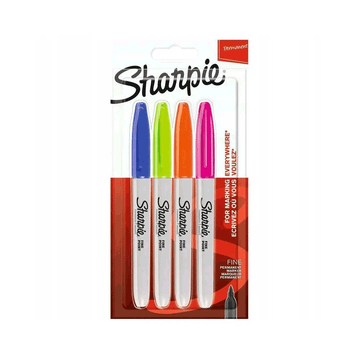 Sharpie 2065403 4'lü Fine Canlı Renk Permanent Markör Kalem