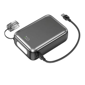 Shaza Nexa Serisi 20.000 Mah Gri Kendinden Kablolu Powerbank
