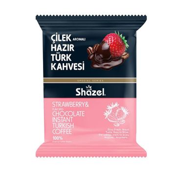 Shazel 100 gr Özel Seri Çilekli Hazır Türk Kahvesi (10 adet)
