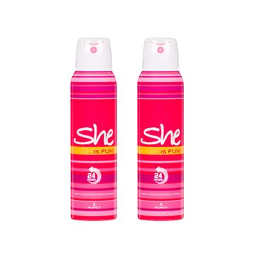 She Is Fun 2x150 ml Kadın Deodorant