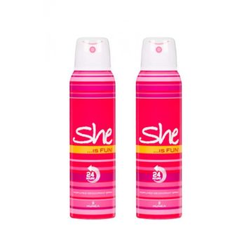 She Is Fun 2x150 ml Kadın Deodorant