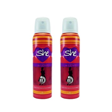 She Is Love 2x150 ml Kadın Sprey Deodorant