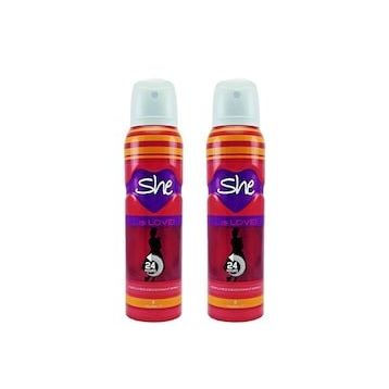 She Is Love 2x150 ml Kadın Sprey Deodorant