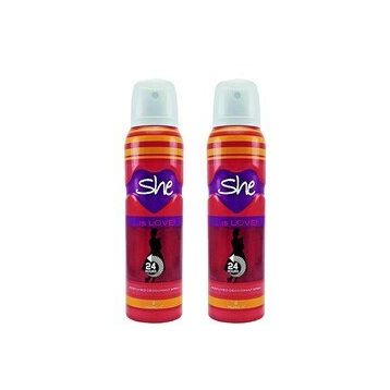 She Is Love 2x150 ml Kadın Sprey Deodorant