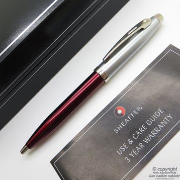 Sheaffer 9307-2 Kırmızı Yarı Krom Tükenmez Kalem