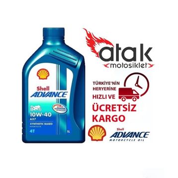 Shell Advance AX7 10W-40 4T 1 lt Motorsiklet Motor Yağı