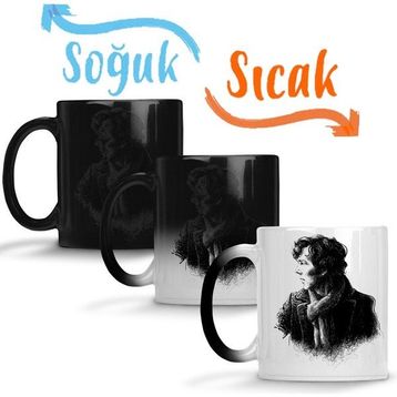 Sherlock Holmes Sherlocked Drawing Sihirli Porselen Kupa