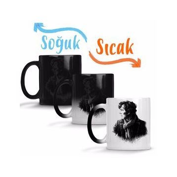 Sherlock Holmes Sherlocked Drawing Sihirli Porselen Kupa