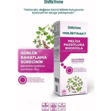Shiffa Home Holistrakt Melisa Passiflora ve Rhodiola İçeren 250 ml Şurup