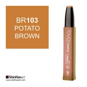 Shinhan Art Touch Twin Marker Refill Ink BR103 Potato Brown 20 ml Kalem Dolum Mürekkebi