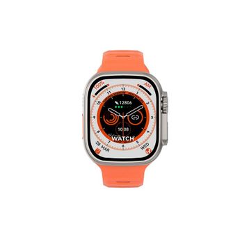 ShinyWatch Watch 8 Ultra Akıllı Saat DT8 Ultra Turuncu Silikon Kordon