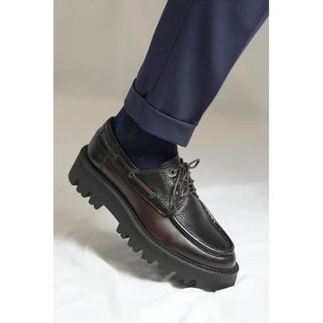 Shoetyle 115-K512 Kahverengi Hakiki Deri Bağcıklı Erkek Günlük Ayakkabı
