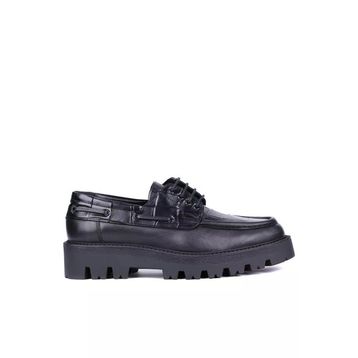 Shoetyle 115-K512 Siyah Hakiki Deri Croco Desen Bağcıklı Erkek Günlük Ayakkabı