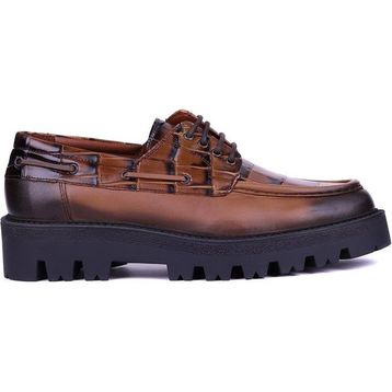 Shoetyle 115-K512 Taba Hakiki Deri Bağcıklı Erkek Günlük Ayakkabı