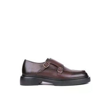 Shoetyle 115-K575 Kahverengi Hakiki Deri Tokalı Erkek Klasik Ayakkabı