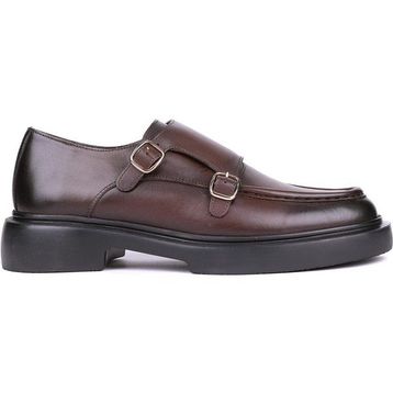 Shoetyle 115-K575 Kahverengi Hakiki Deri Tokalı Erkek Klasik Ayakkabı