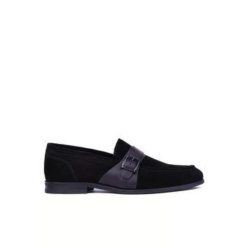 Shoetyle 115-K580 Siyah Hakiki Süet Deri Erkek Klasik Ayakkabı