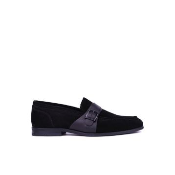 Shoetyle 115-K580 Siyah Hakiki Süet Deri Erkek Klasik Ayakkabı