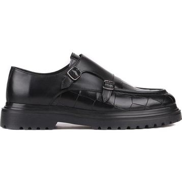 Shoetyle 250-1616 Siyah Croco Deri Tokalı Erkek Klasik Ayakkabı