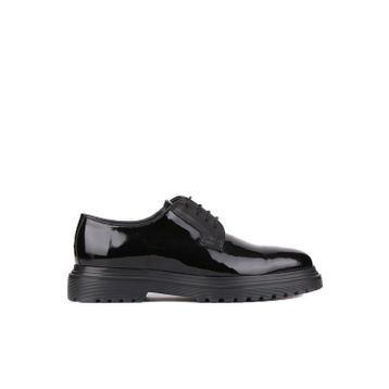 Shoetyle 250-2013 Siyah Rugan Deri Bağcıklı Erkek Klasik Ayakkabı