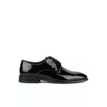 Shoetyle 250-2239 Siyah Rugan Deri Bağcıklı Erkek Klasik Ayakkabı