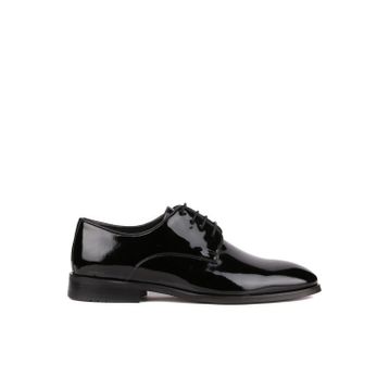 Shoetyle 250-2239 Siyah Rugan Deri Bağcıklı Erkek Klasik Ayakkabı