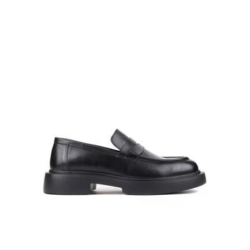 Shoetyle 250-2375 Siyah Deri Bağcıksız Erkek Klasik Ayakkabı