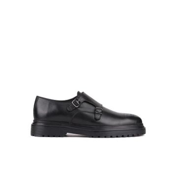 Shoetyle 250-2378 Siyah Deri Tokalı Erkek Klasik Ayakkabı