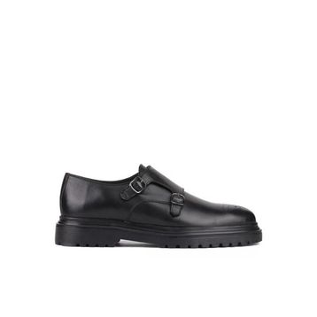 Shoetyle 250-2378 Siyah Deri Tokalı Erkek Klasik Ayakkabı
